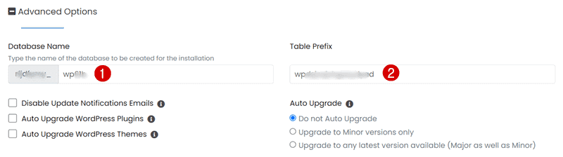 setările bazei de date bluehost wordpress