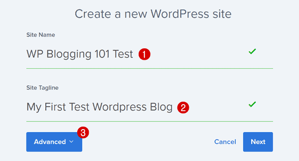 creați un nou blog wordpress cu bluehost