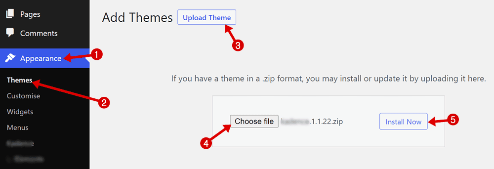subir instalar tema wordpress
