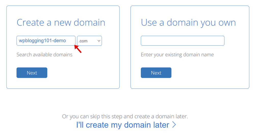 dominio gratuito bluehost
