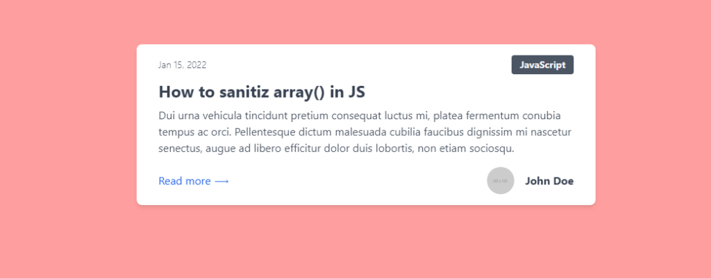 Blog Makale Kartı - Tailwind CSS