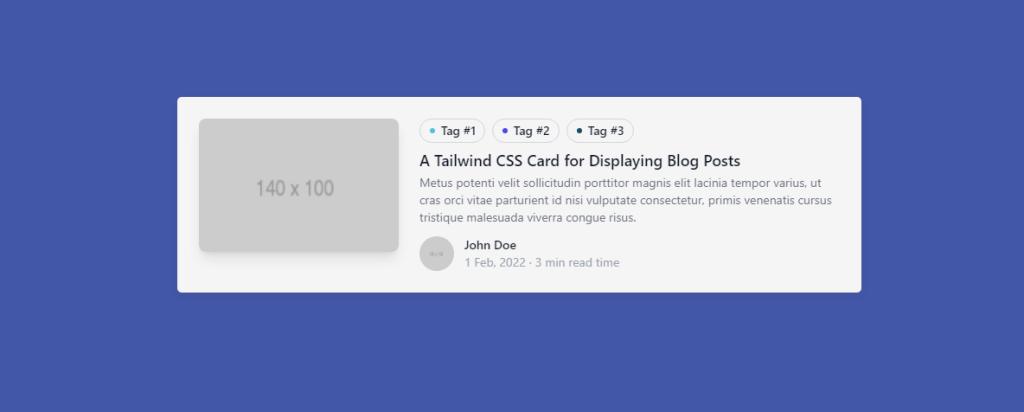 Blog Posta Kartı - Tailwind CSS