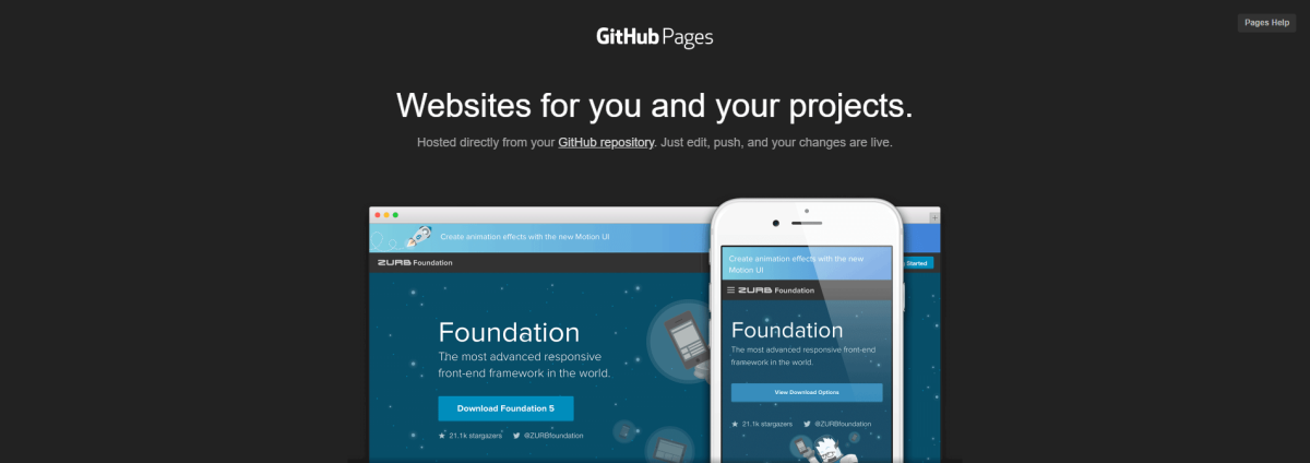 GitHub 페이지 - GitHub 리포지토리에서 직접 호스팅되는 귀하와 귀하의 프로젝트를 위한 웹사이트