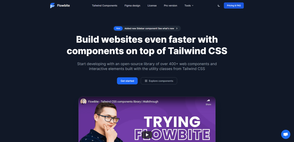 Flowbite: cree sitios web aún más rápido con componentes sobre Tailwind CSS