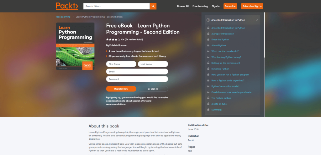 Kostenloses eBook – Python-Programmierung lernen – Zweite Ausgabe
