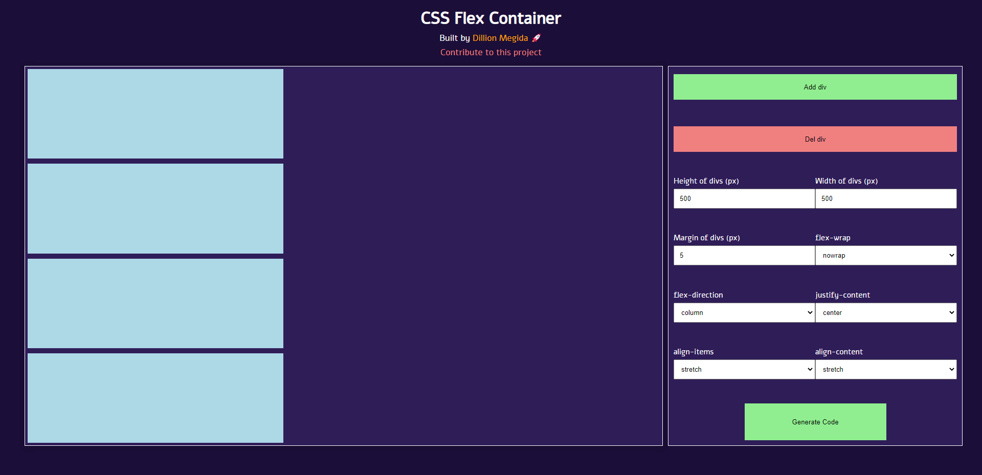 CSS フレックス コンテナー