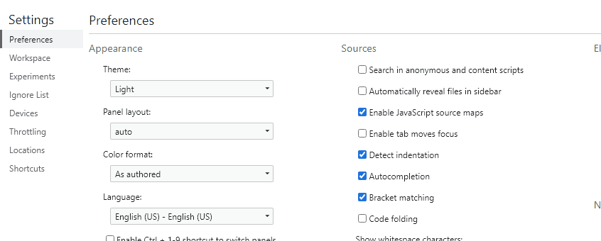 DevTools をダーク テーマに変更する