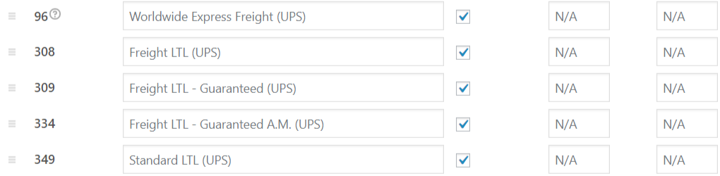 يدعم البرنامج المساعد خدمات UPS للشحن