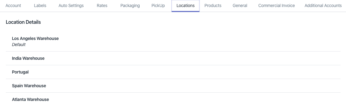 Locais da Shopify FedEx