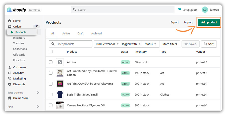 Shopify-producto