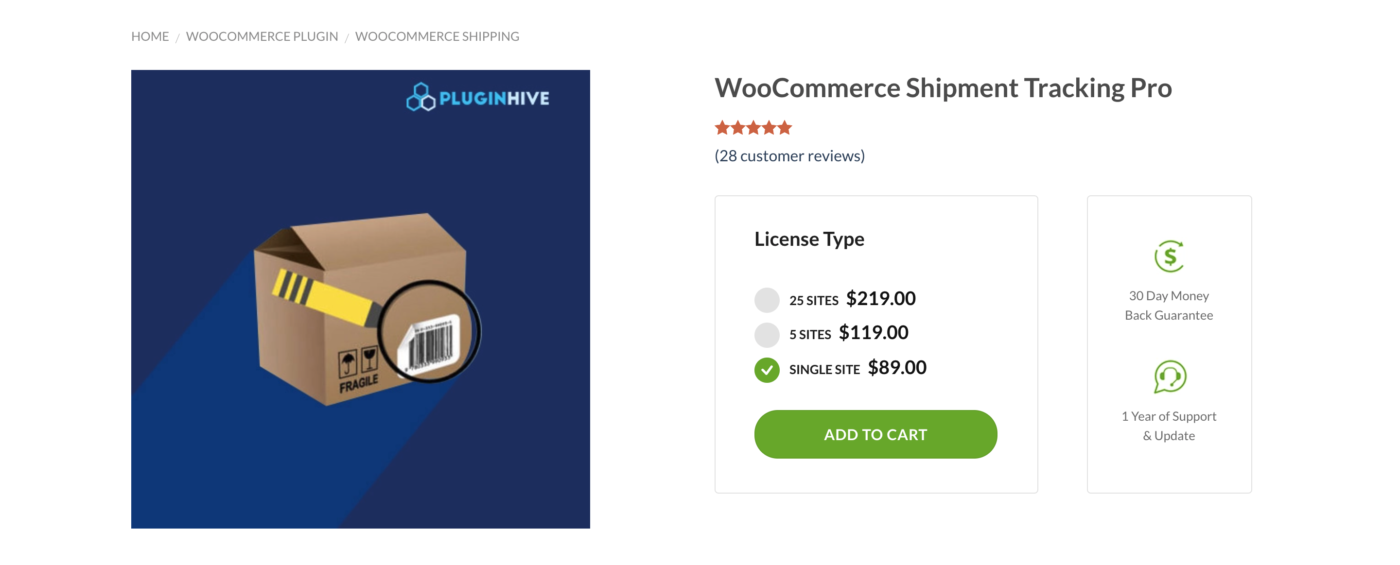 أسعار تتبع شحنة woocommerce