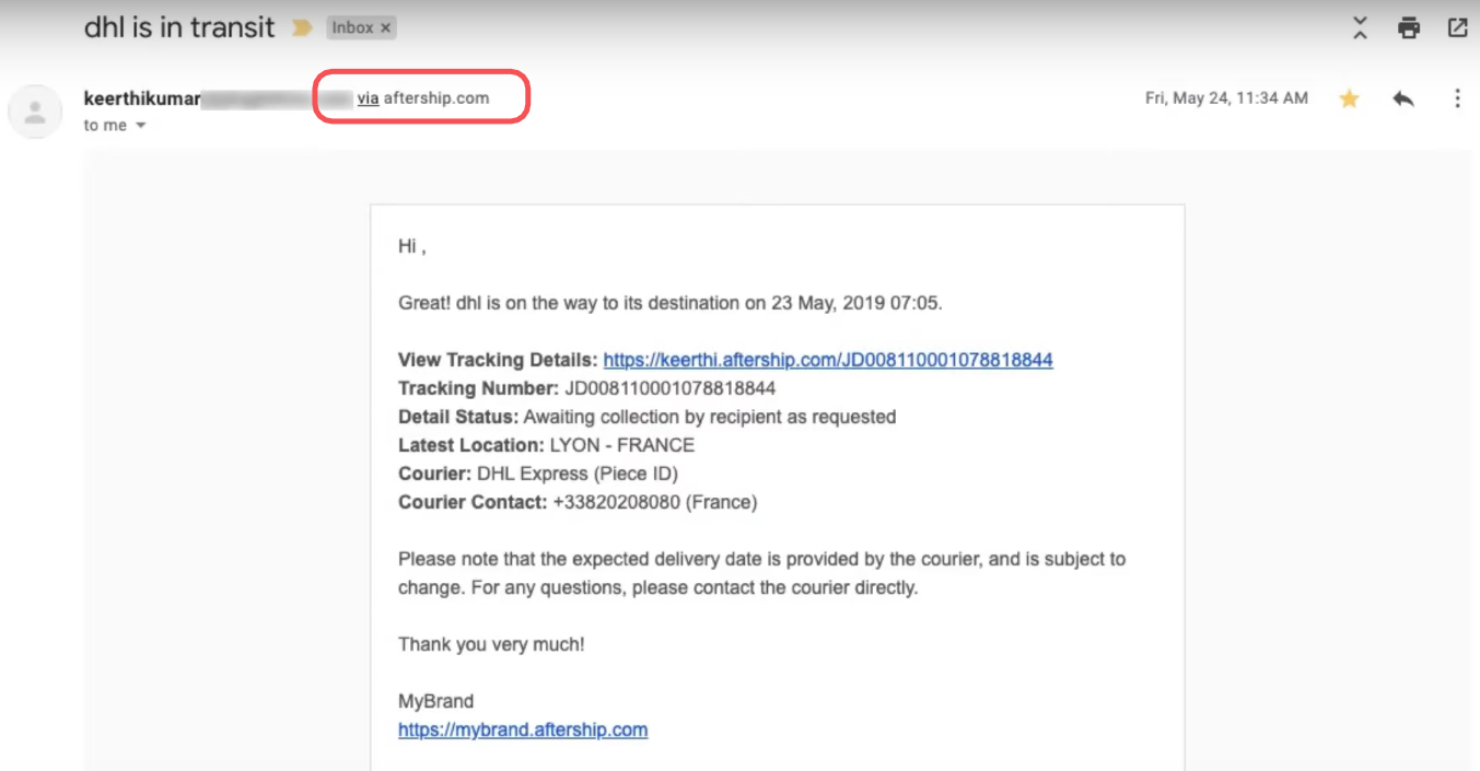 aftership shopify البريد الإلكتروني
