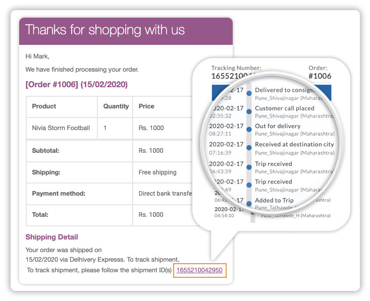 WooCommerce-배송 추적-대시보드