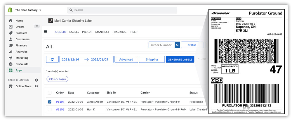 생성-Purulator-Ground-Label-Shopify