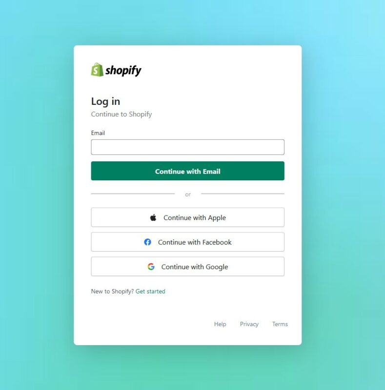 shopify-login