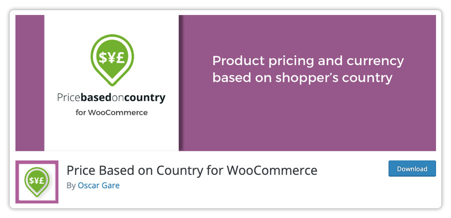WooCommerce의 국가별 가격