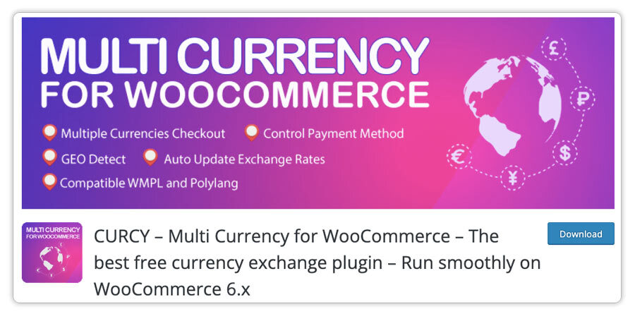 CURCY — мультивалютность WooCommerce — переключатель валют