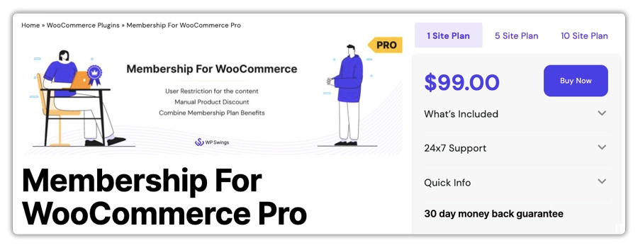 Adhésion à WooCommerce Pro