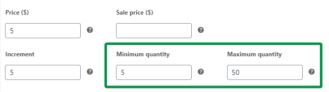 เปลี่ยนปริมาณขั้นต่ำและสูงสุดของผลิตภัณฑ์ WooCommerce