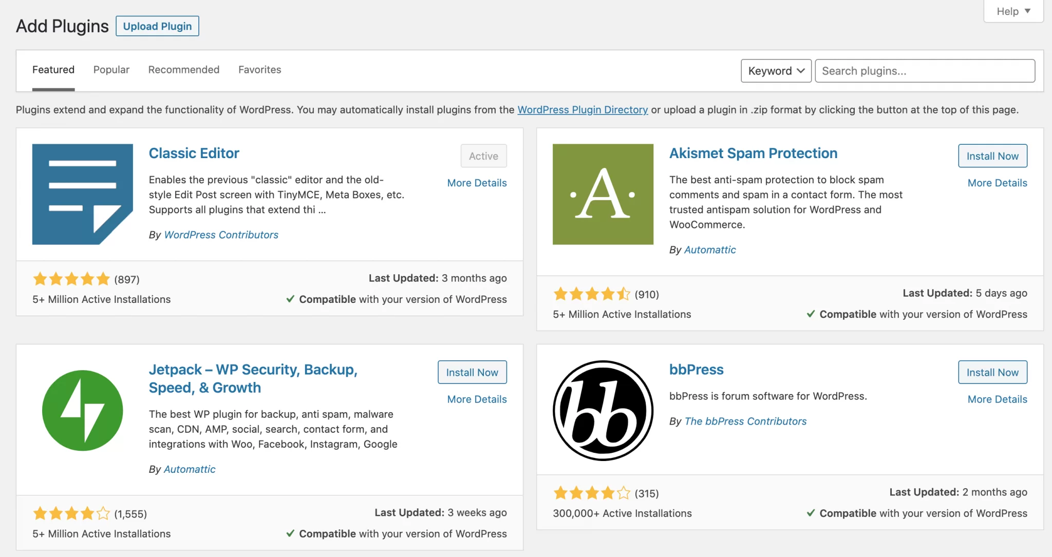 Plugins auf WordPress.org hinzufügen