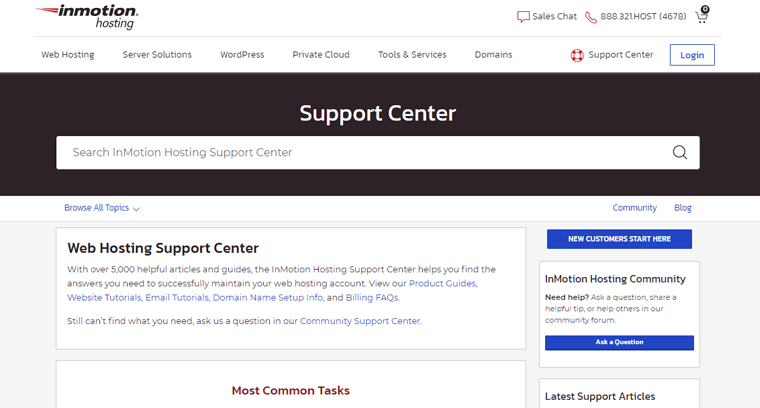 InMotion-Hosting-Support-Seite