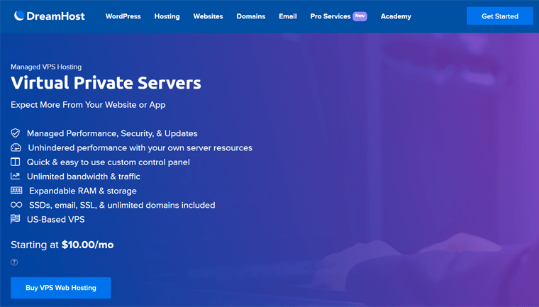 DreamHost Managed VPS-Hosting-Service