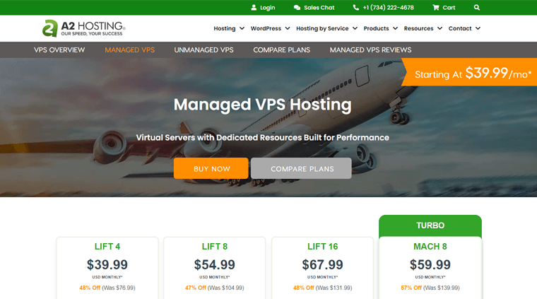 A2 Hosting Managed VPS-Hosting-Dienste