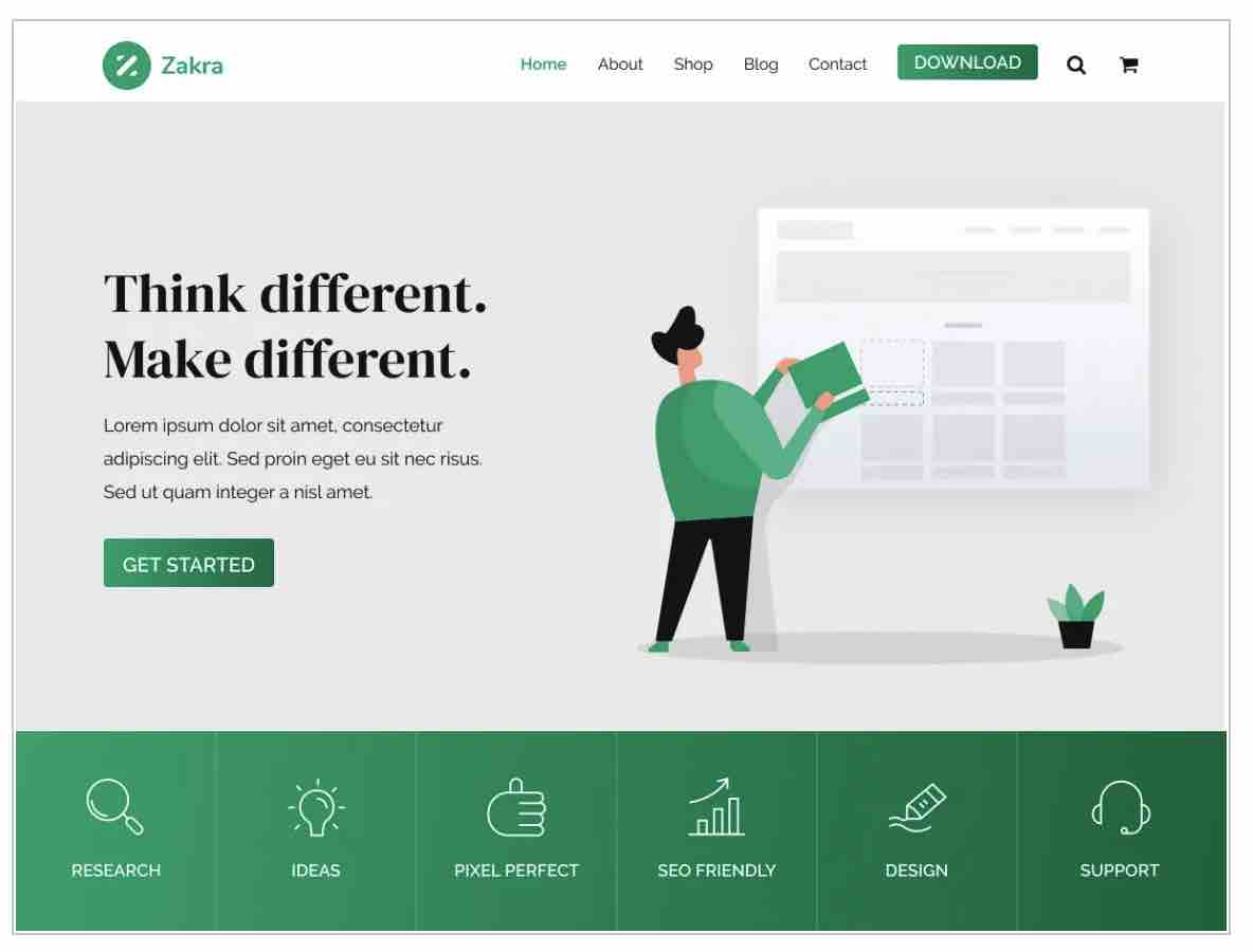 ธีม Zakra อยู่ในไดเรกทอรี WordPress อย่างเป็นทางการ