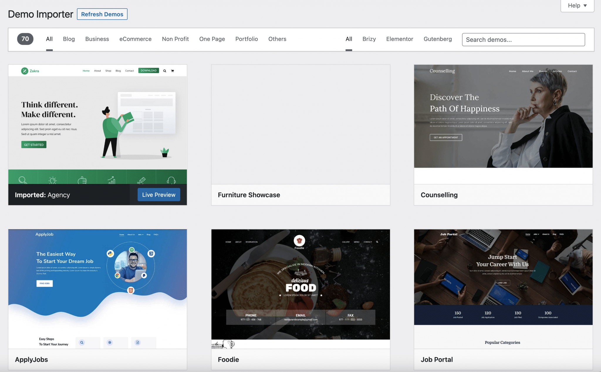 การสาธิตแบบพรีเมียมบน Zakra