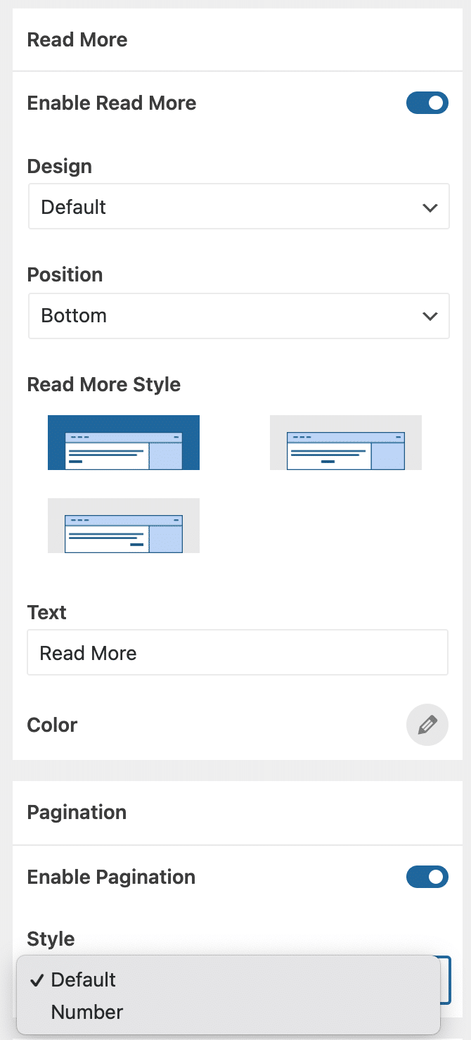 Zakra มีการแบ่งหน้าหลายประเภท