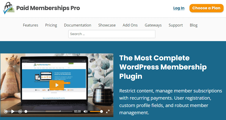 Bezahltes Membership Pro WordPress-Plugin