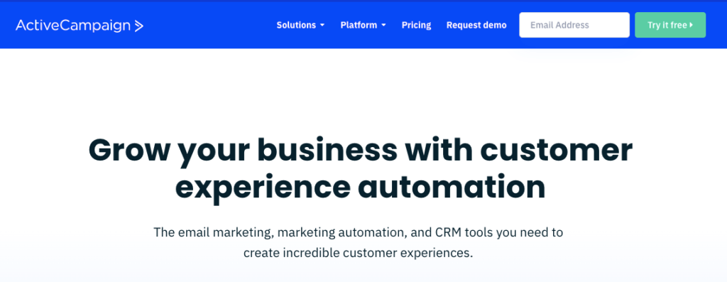 ActiveCampaign - Melhor para SaaS e grandes empresas