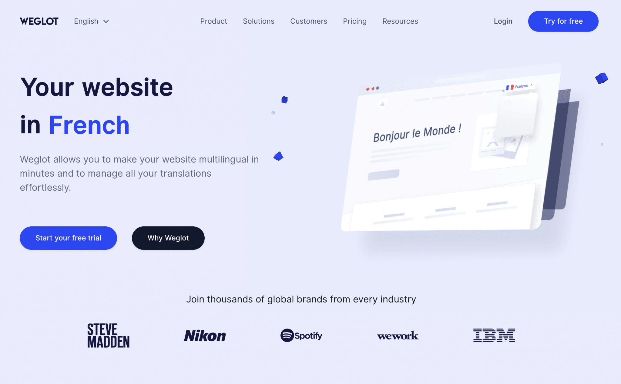 Weglot — это плагин fremium для создания многоязычного сайта WordPress.