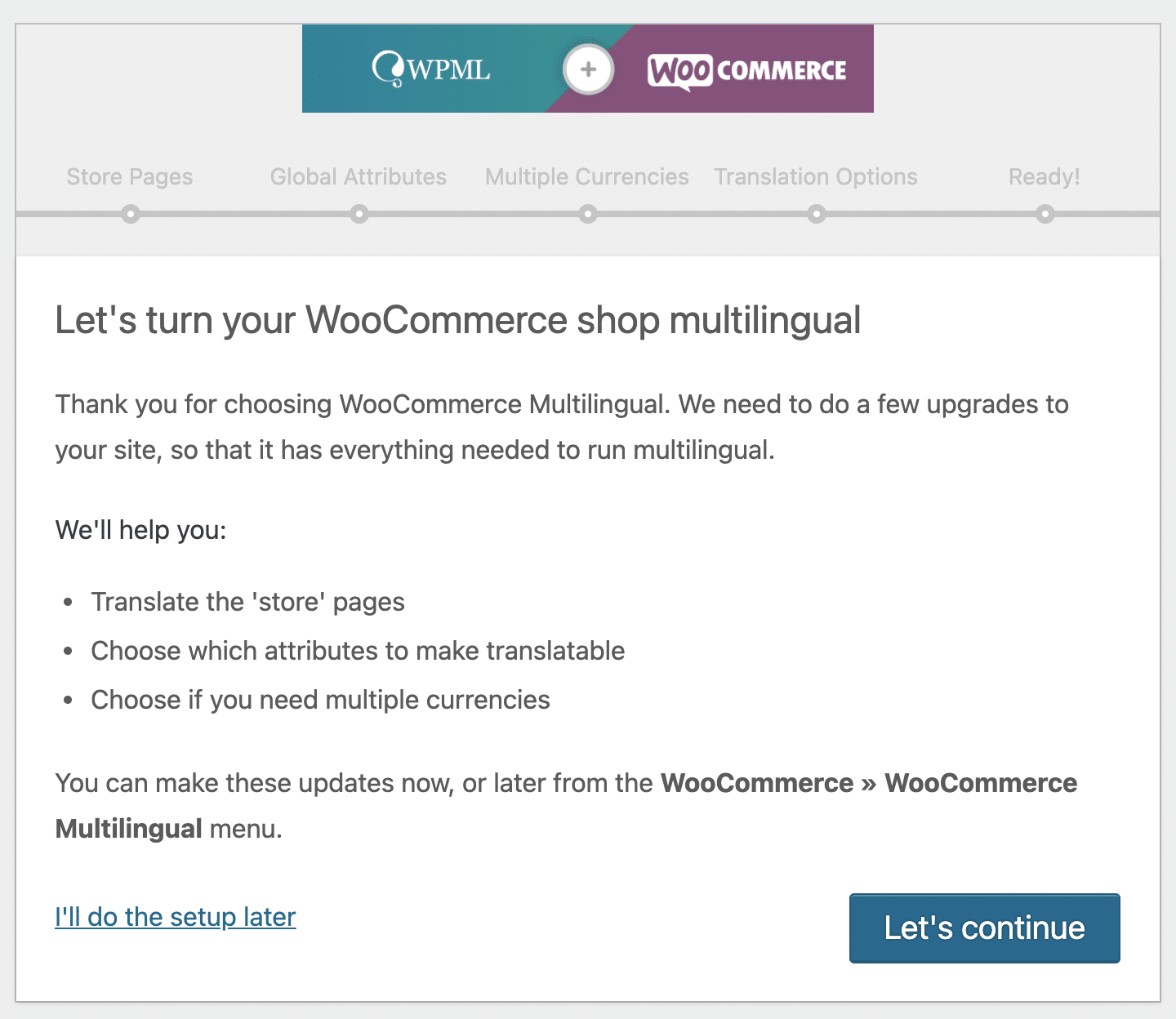 WooCommerce y WPML.