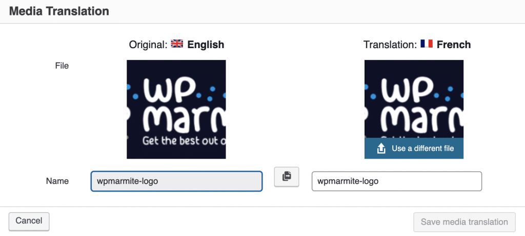 Traducción de logotipos con WPML.