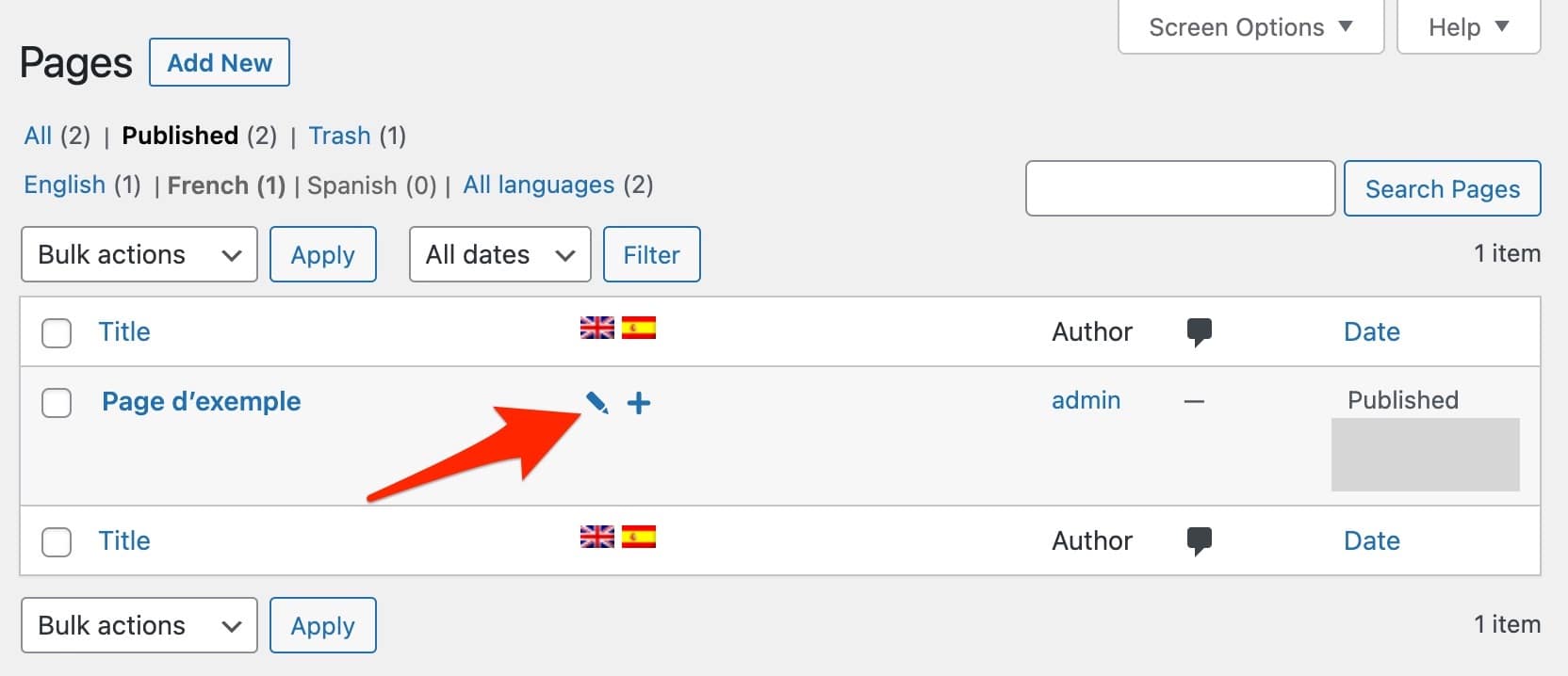 Puede editar fácilmente la traducción de una página con WPML.