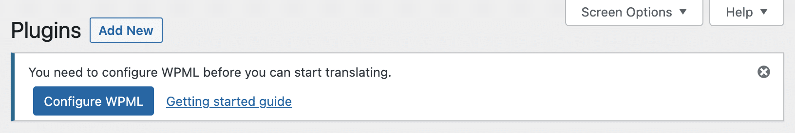 WPML proporciona un asistente de configuración.