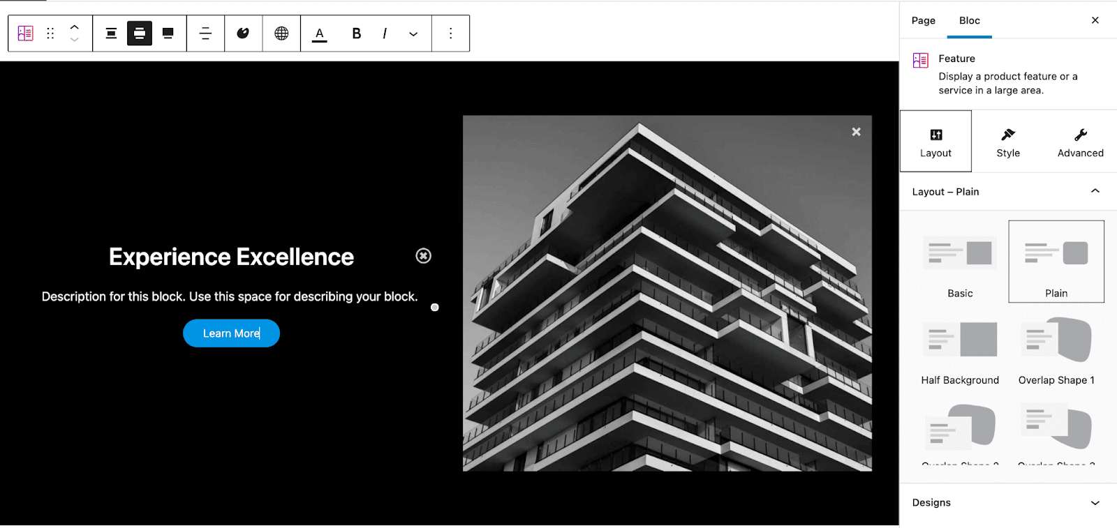 La versión Pro de Stackable ofrece más opciones de diseño.