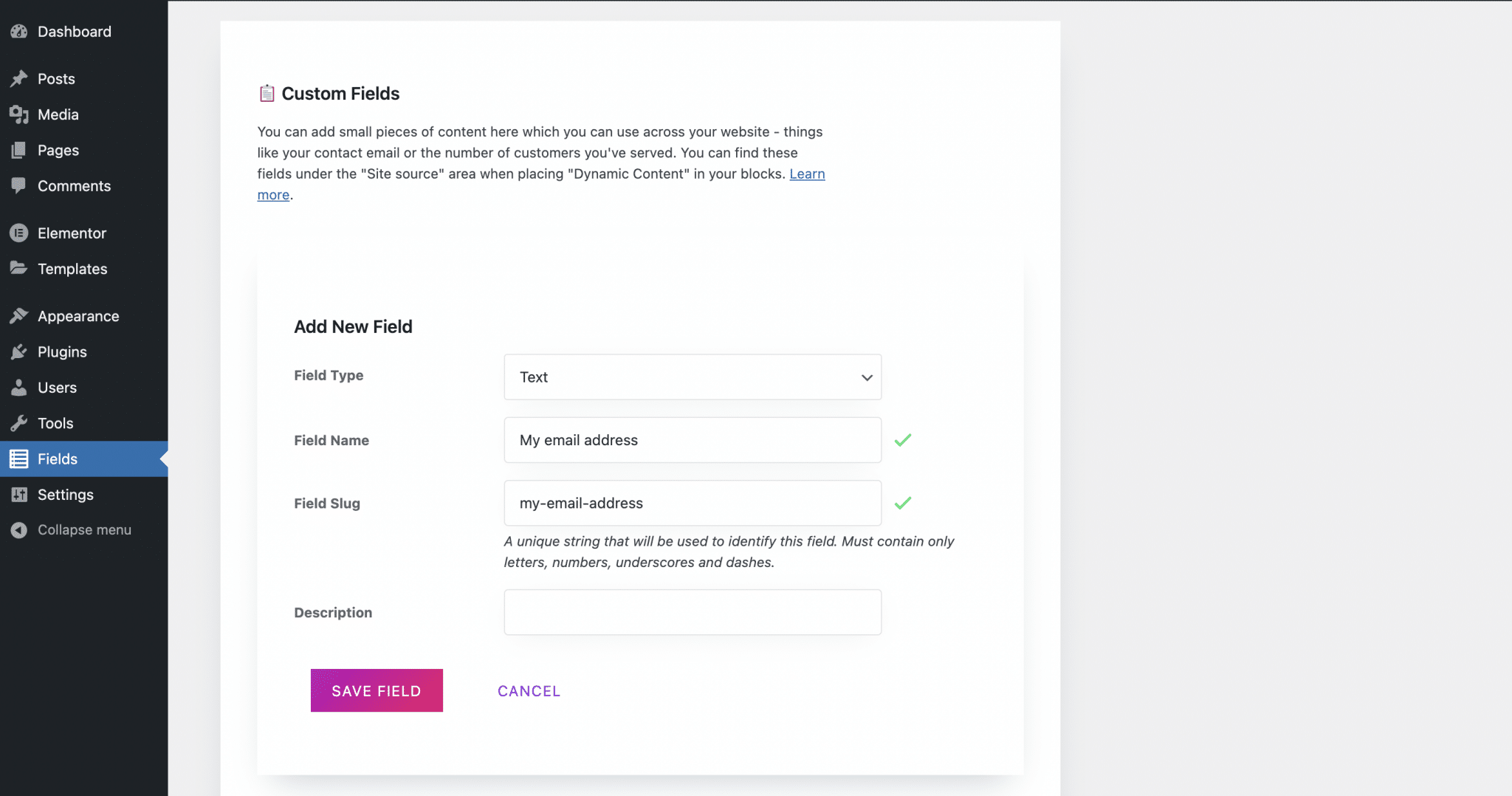 Agregue nuevos campos personalizados en Stackable.