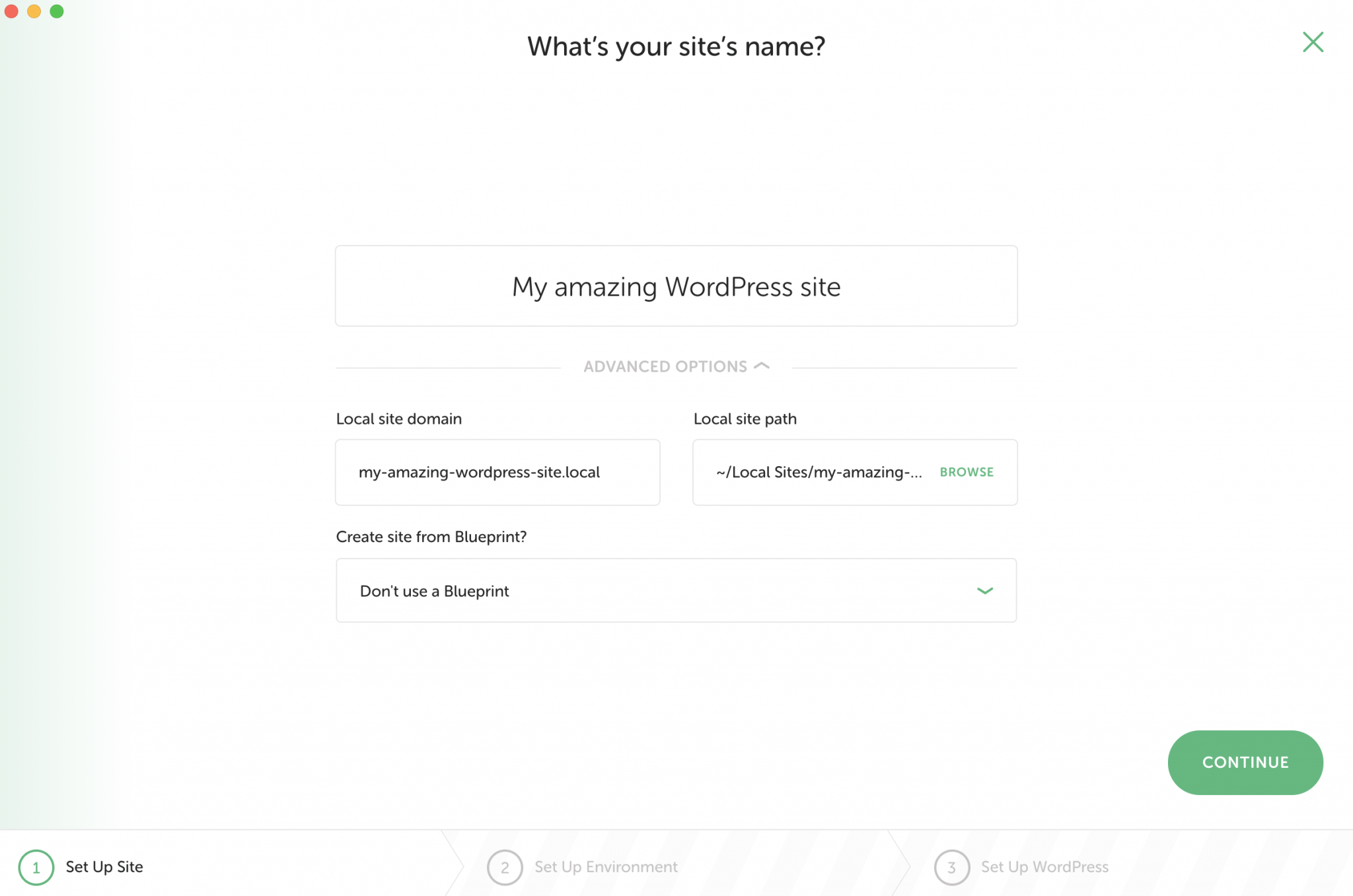 ชื่อไซต์ของคุณใน Local คืออะไร