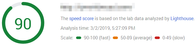 Velocidade de página sem WP Rocket não otimizado