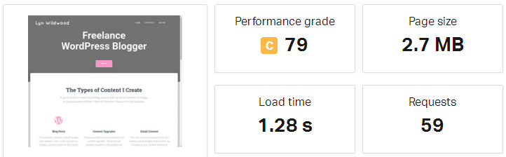 Pingdom sem WP Rocket não otimizado