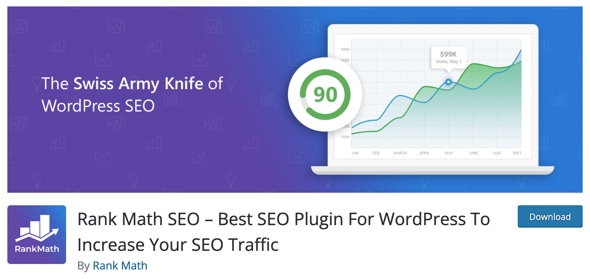 Rank Math es un complemento de SEO en WordPress que está ganando popularidad.