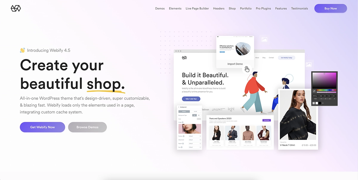 Webify tema WordPress facile da usare
