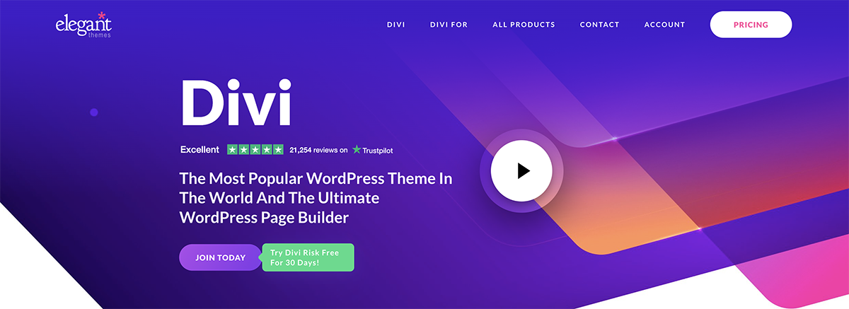 Tema WordPress facile da usare Divi