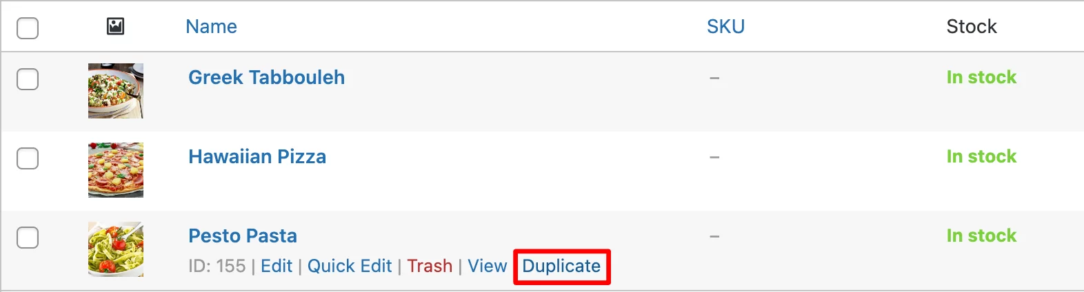 WooCommerce le permite duplicar una página de producto en WordPress.
