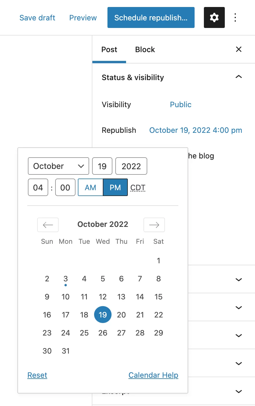 Con Yoast Duplicate Post, puede programar la republicación de una publicación de WordPress.