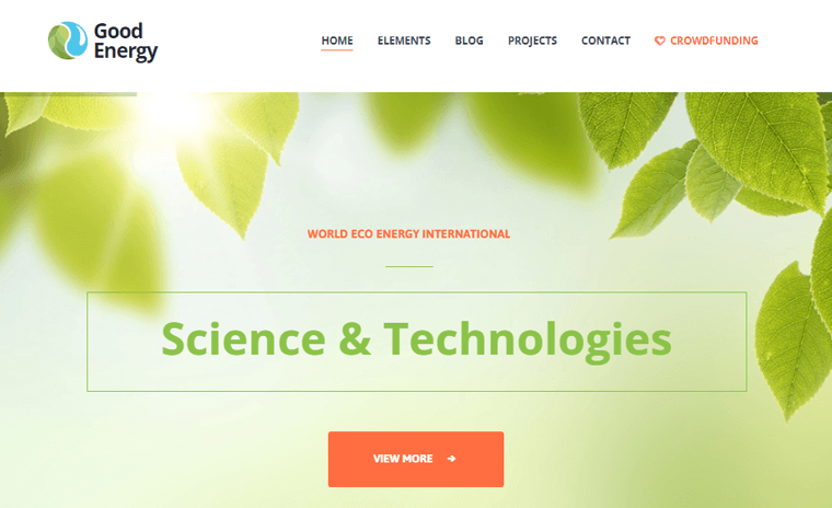 İyi Enerji Doğası WordPress Teması