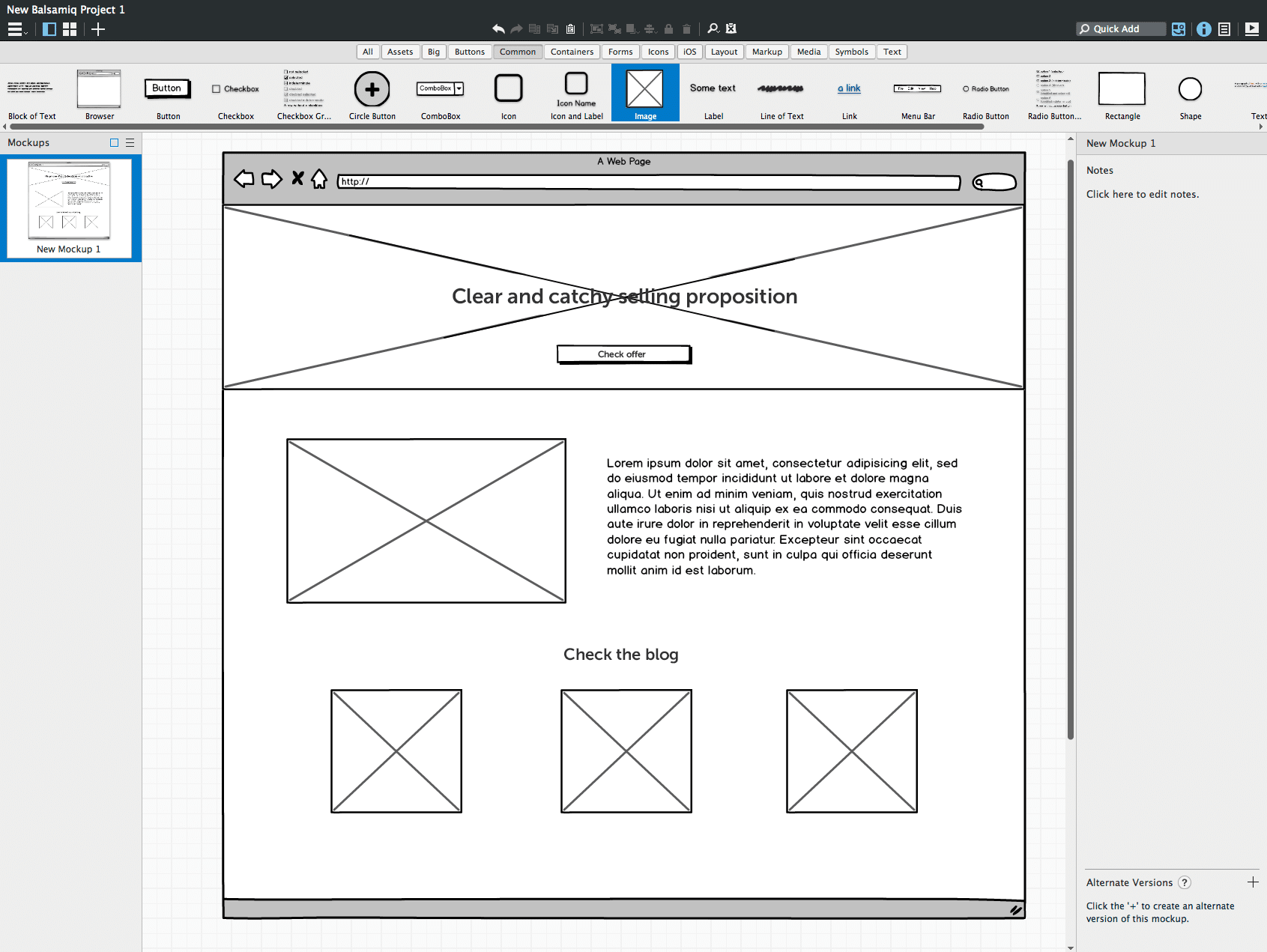 Balsamiq Mockups 3: una soluzione a pagamento per progettare wireframe per siti Web WordPress.