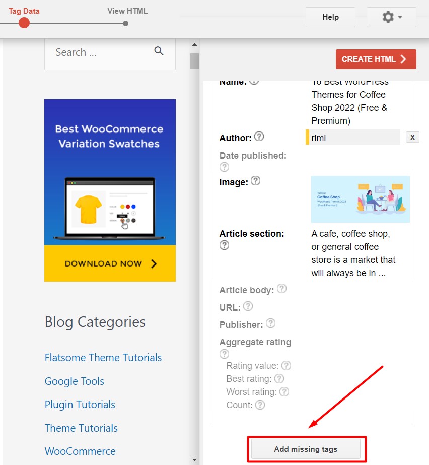 Marcado de esquema de WordPress
